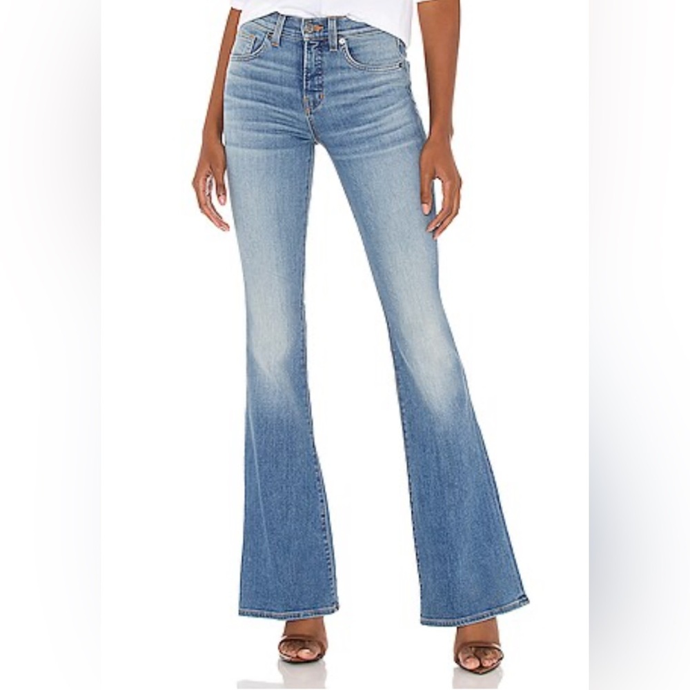Veronica Beard Blue Flare Jeans